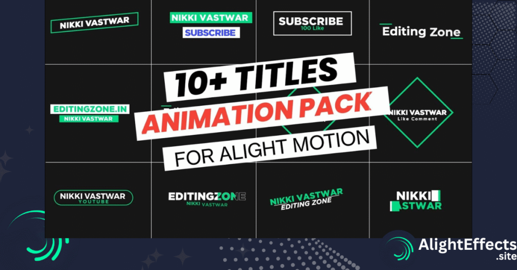 10 best title animation for alight motion | alighteffects.site